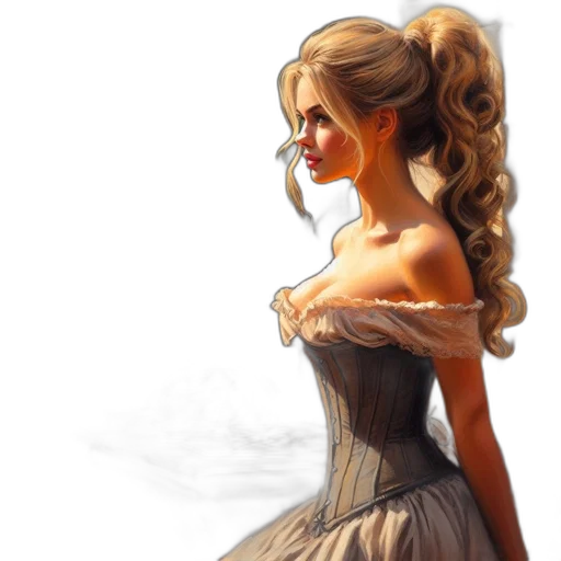 dress, fantasy art, concept art, photorealistic transparent PNG cut-out