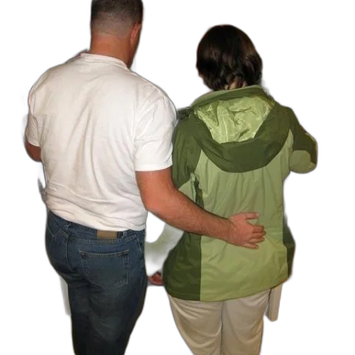 jacket, staff, umbrella, man transparent PNG cut-out