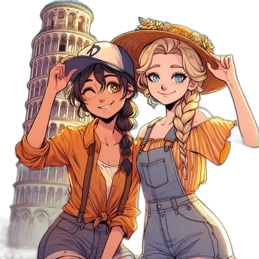 hat, staff, dress, watercolor transparent PNG cut-out