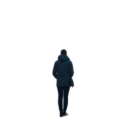 jacket, umbrella, staff, robot transparent PNG cut-out