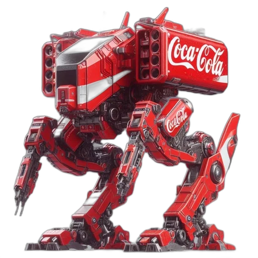 robot, weapon, concept art, 3d render transparent PNG cut-out