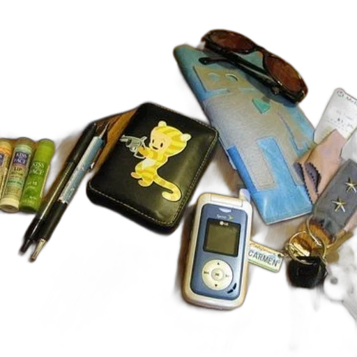 jewelry, cellphone, wallet, keys transparent PNG cut-out