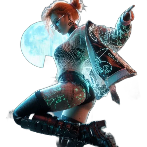 jacket, weapon, staff, robot transparent PNG cut-out