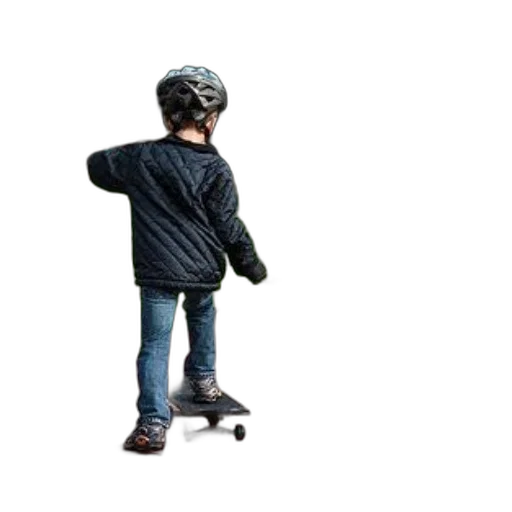 jacket, hat, staff, robot transparent PNG cut-out