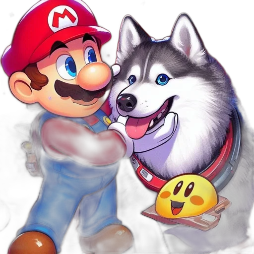animal, watercolor, concept art, pixel art transparent PNG cut-out