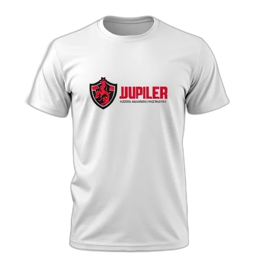 white, t-shirt, red, black transparent PNG cut-out