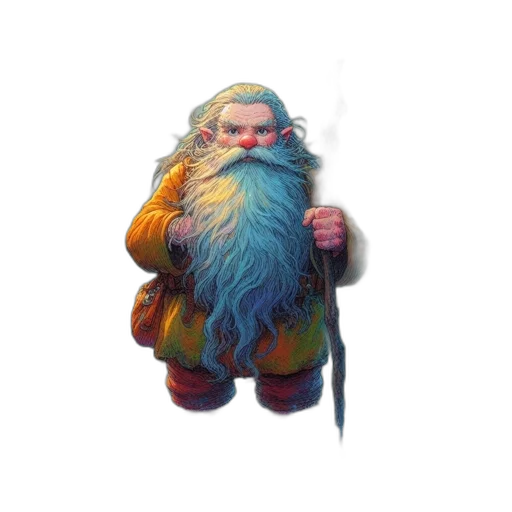 staff, creature, sword, fantasy art transparent PNG cut-out