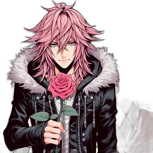 flower, jacket, weapon, staff transparent PNG cut-out