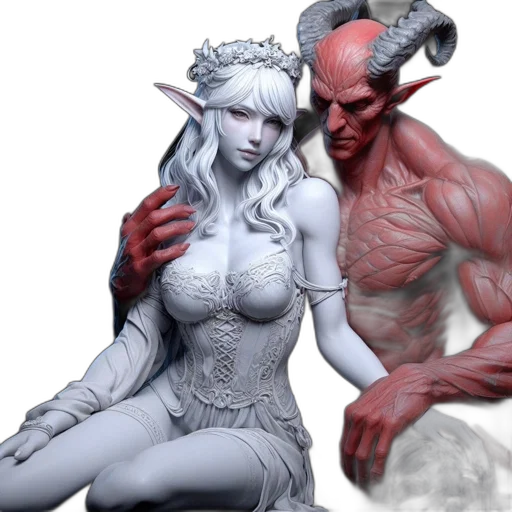 concept art, fantasy art, 3d render, comic book art transparent PNG cut-out