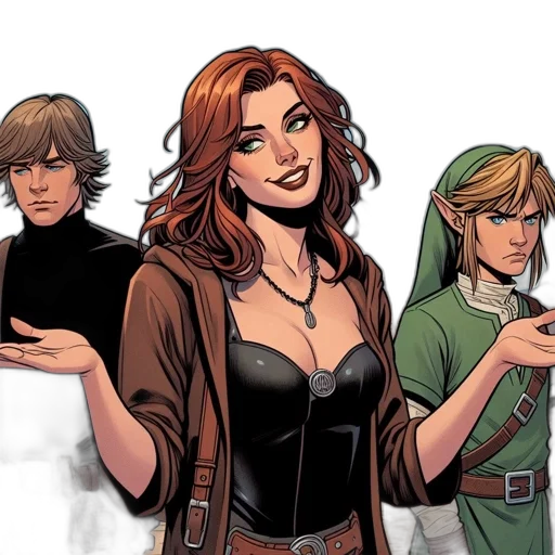comic book art, concept art, earth tones, comic-style transparent PNG cut-out