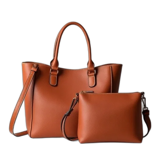 earth tones, two, piece, handbag transparent PNG cut-out