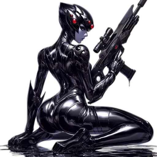 weapon, robot, comic book art, concept art transparent PNG cut-out