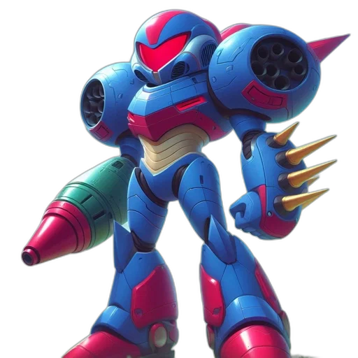 robot, weapon, concept art, 3d render transparent PNG cut-out