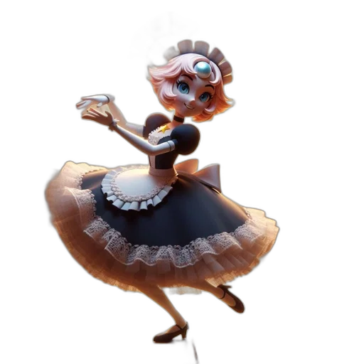 dress, robot, staff, crown transparent PNG cut-out