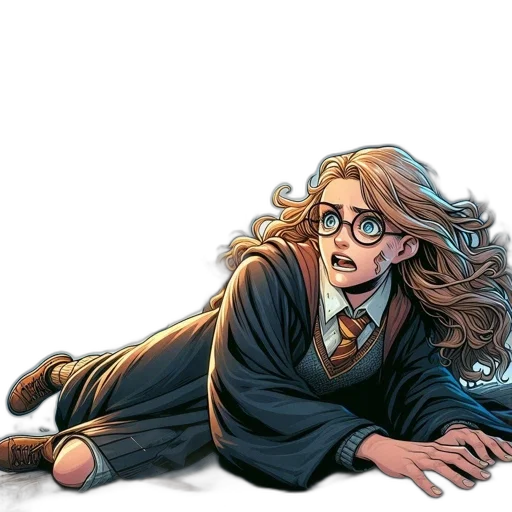 staff, hair, comic book art, concept art transparent PNG cut-out