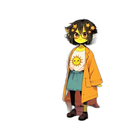 staff, flower, mask, jacket transparent PNG cut-out