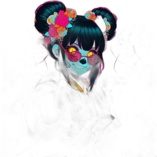 mask, face, flower, creature transparent PNG cut-out