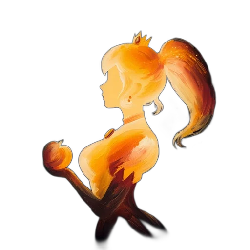 hair, staff, crown, creature transparent PNG cut-out