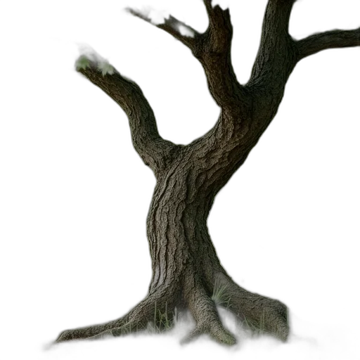 tree, creature, hair, staff transparent PNG cut-out