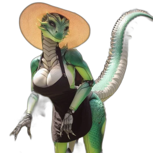 dragon, creature, animal, dress transparent PNG cut-out