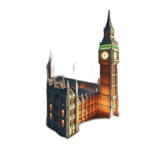 building, 3d render, concept art, photorealistic transparent PNG cut-out