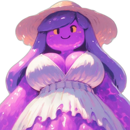 dress, creature, crown, staff transparent PNG cut-out