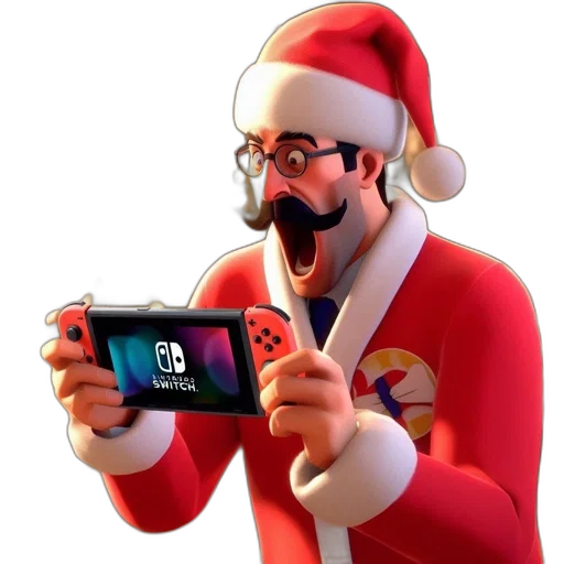 concept art, 3d render, santa, claus transparent PNG cut-out