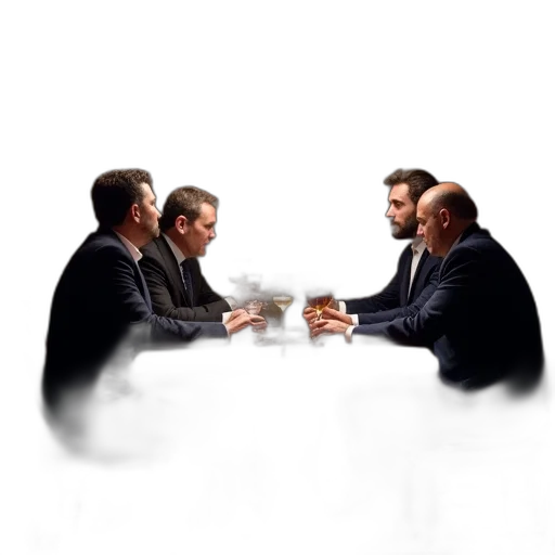 staff, furniture, four, men transparent PNG cut-out