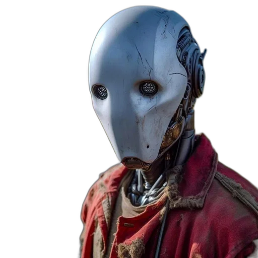 mask, robot, face, creature transparent PNG cut-out