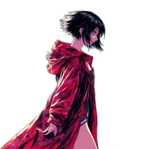 jacket, dress, concept art, comic book art transparent PNG cut-out