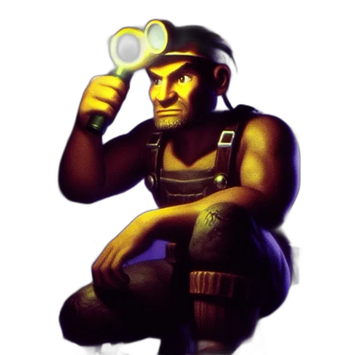staff, robot, weapon, face transparent PNG cut-out