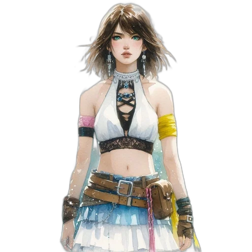 dress, concept art, fantasy art, cyberpunk transparent PNG cut-out