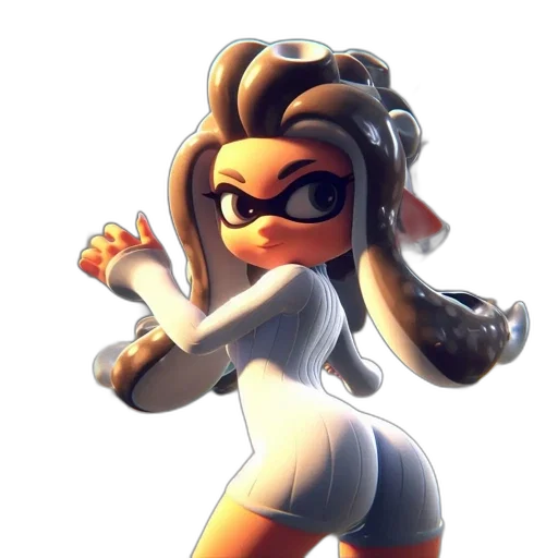 dress, weapon, staff, 3d render transparent PNG cut-out