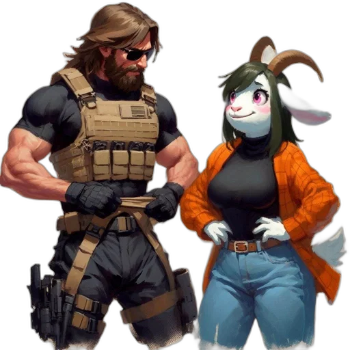 weapon, jacket, animal, concept art transparent PNG cut-out