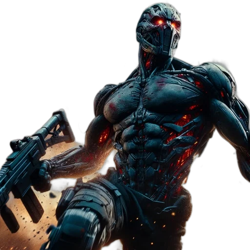 concept art, comic book art, 3d render, futuristic transparent PNG cut-out