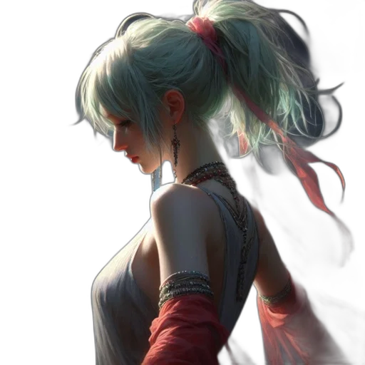 dress, dragon, weapon, staff transparent PNG cut-out