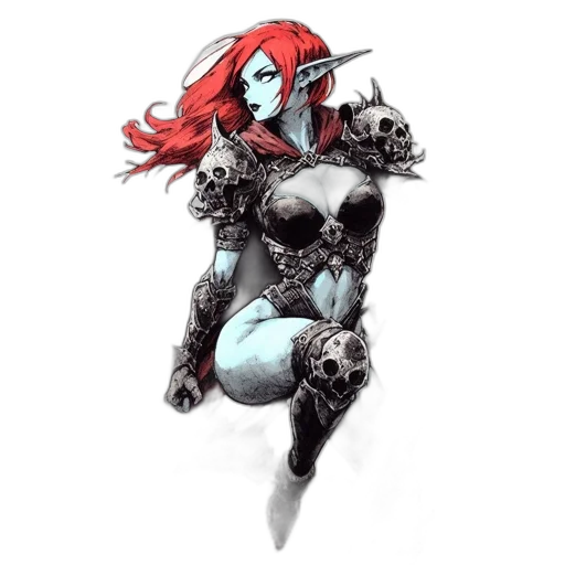 robot, dress, weapon, comic book art transparent PNG cut-out