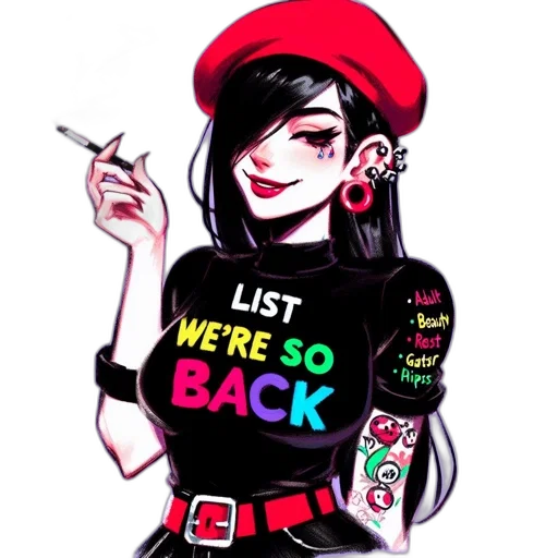 cartoon, concept art, vaporwave, anime transparent PNG cut-out