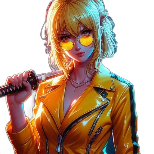 jacket, staff, weapon, sword transparent PNG cut-out