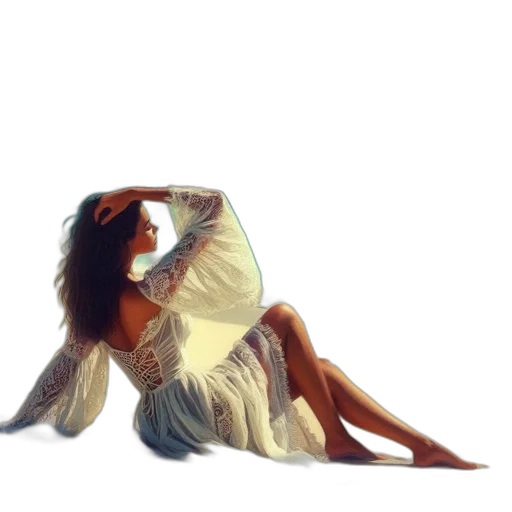 dress, hair, jewelry, creature transparent PNG cut-out