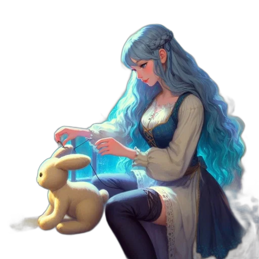 dragon, dress, staff, jewelry transparent PNG cut-out