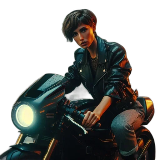 jacket, weapon, cyberpunk, concept art transparent PNG cut-out