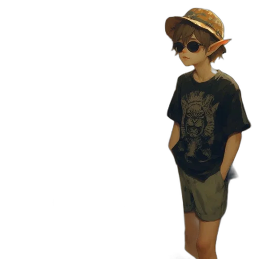 hat, staff, mask, jacket transparent PNG cut-out