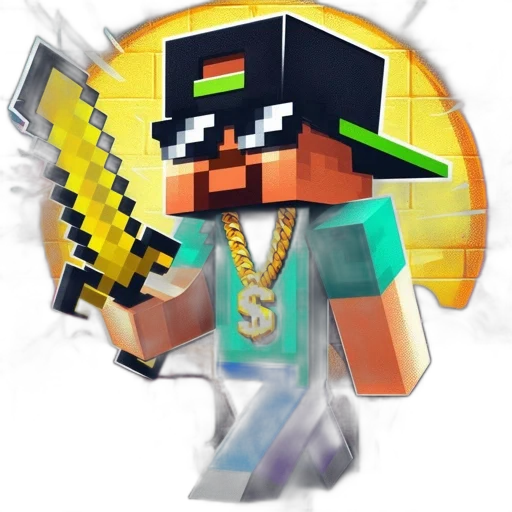 staff, weapon, pixel art, 3d render transparent PNG cut-out