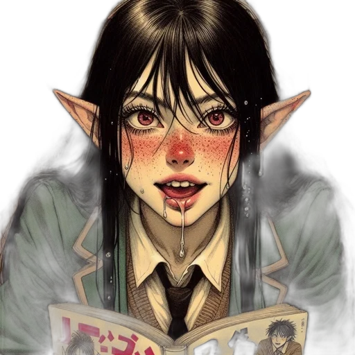 face, mask, comic book art, fantasy art transparent PNG cut-out