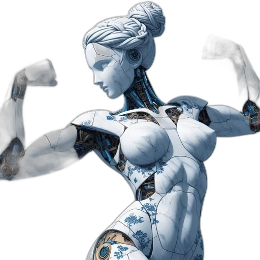 robot, jewelry, concept art, 3d render transparent PNG cut-out