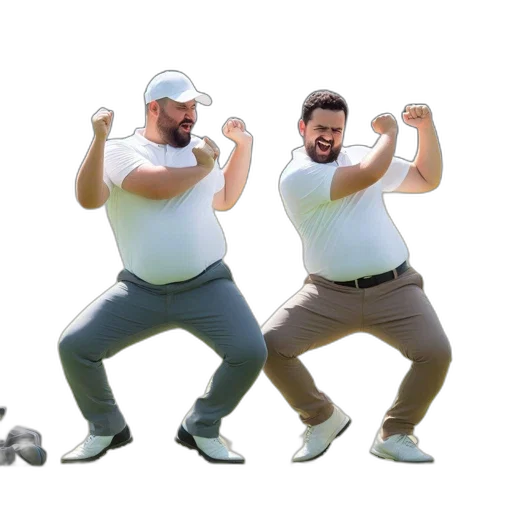 concept art, 3d render, two, men transparent PNG cut-out
