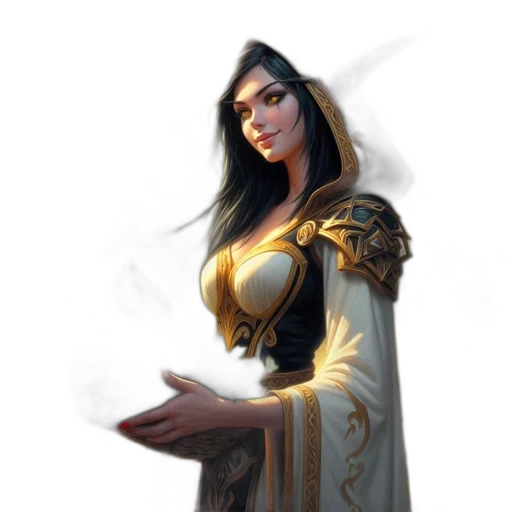 staff, dress, jewelry, fantasy art transparent PNG cut-out