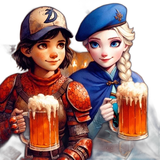 fantasy art, oil painting, concept art, pixel art transparent PNG cut-out