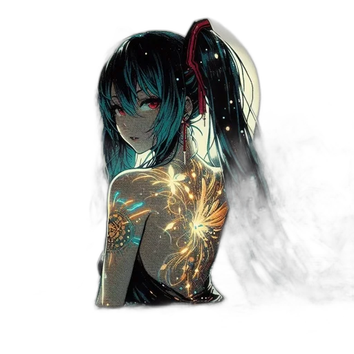 dragon, dress, staff, mask transparent PNG cut-out